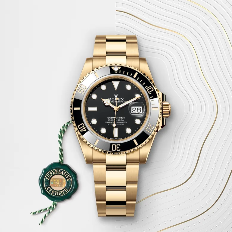 Rolex Submariner Date 18 kt yellow gold, M126618LN-0002